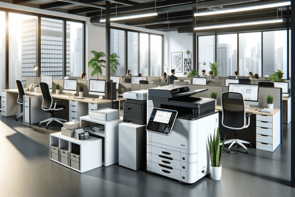Photocopiers in office